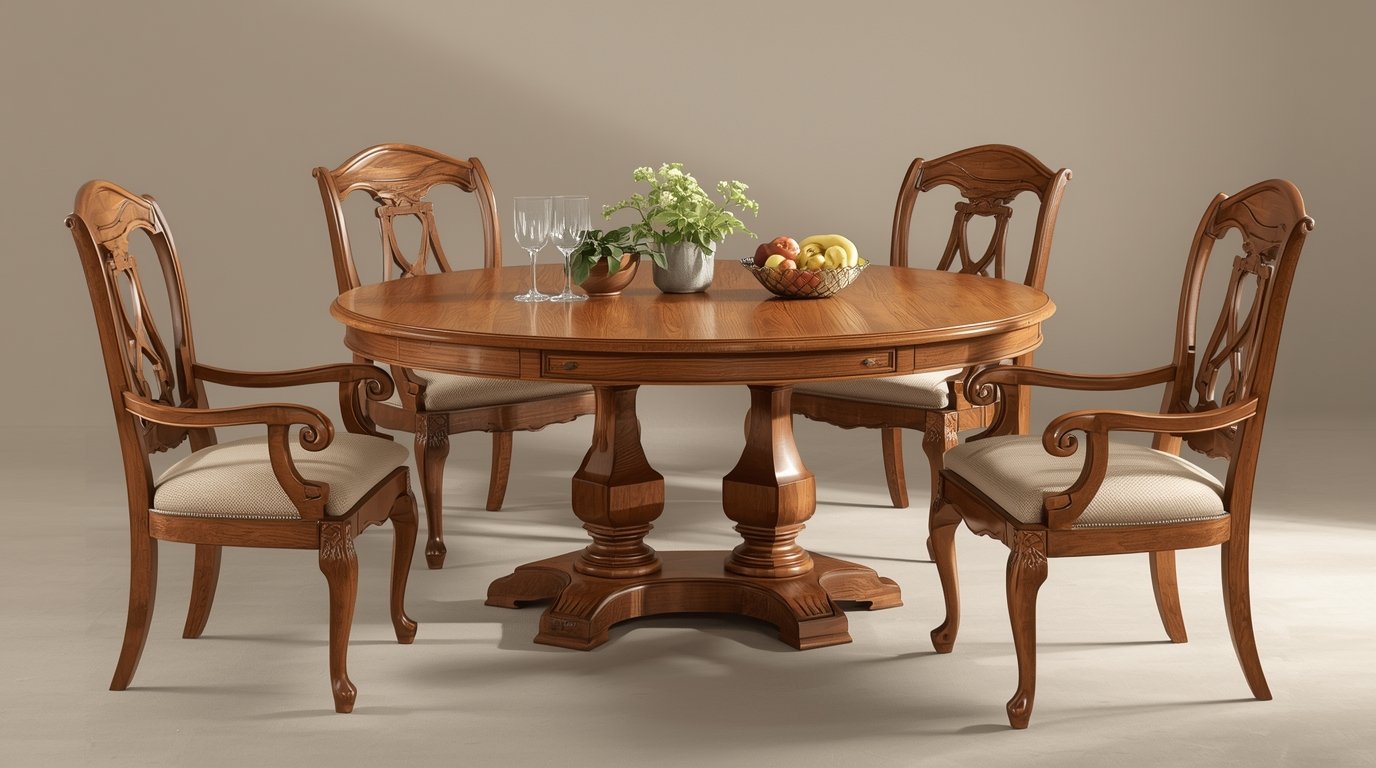 Handcrafted wooden dining table by Quungrbrexex