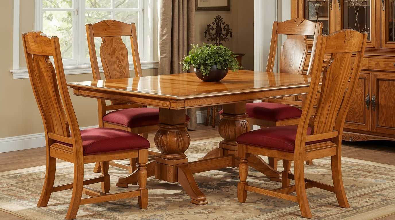 Handcrafted wooden dining table by Quungrbrexex